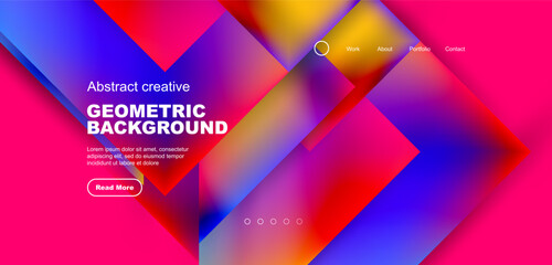 Creative geometric futuristic techno background