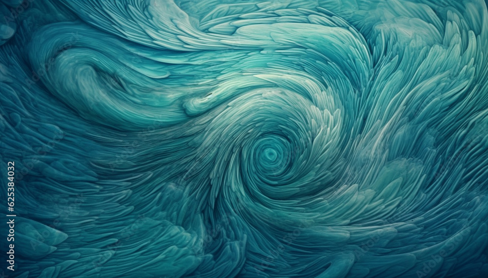 Poster abstract blue backdrop with smooth flowing wave pattern and fractal decoration generated by ai