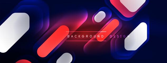 Creative geometric futuristic techno background