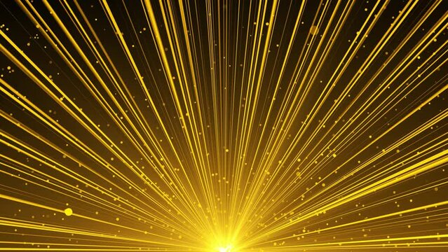 4K Golden Particle light spot flashing award party stage background. party song dance show led spot flashing VJ stage. fashion, events corporate awards. ceremony, nightclub, fashion show festive.