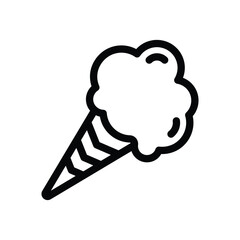 Ice Cream - Thin line icon - Food Icon - EDITABLE STROKE - EPS Vector