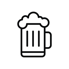 Beer - Thin line icon - Food Icon - EDITABLE STROKE - EPS Vector