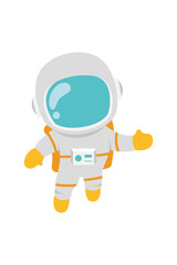 Space Object Illustration Isolated In White Background. Galaxy and Space Object Icon Design in Flat Style.