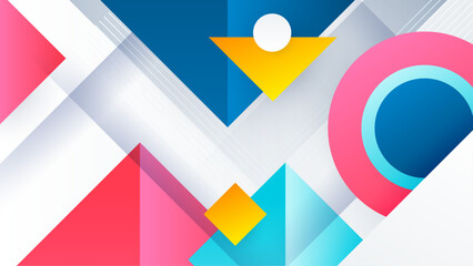 Abstract colorful background with 3d modern trendy fresh color for presentation design, flyer, social media cover, web banner, tech banner