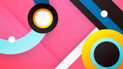 Abstract colorful geometric shapes geometric shape with concept presentation background