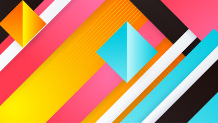 Abstract colorful background with 3d modern trendy fresh color for presentation design, flyer, social media cover, web banner, tech banner