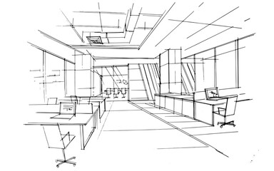 Working part line drawing,a line drawing Using interior architecture, assembling graphics, working in architecture, and interior design, among other things.,house interior or interior design