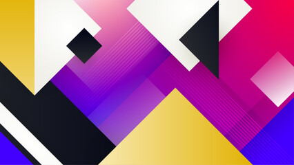 Vector colorful geometric shapes abstract, science, futuristic, energy technology concept.