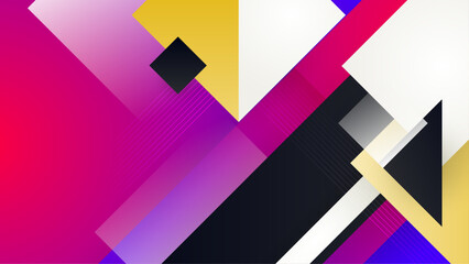 Minimal colorful geometric shapes abstract modern background design. Design for poster, template on web, backdrop, banner, brochure, website, flyer, landing page, presentation.