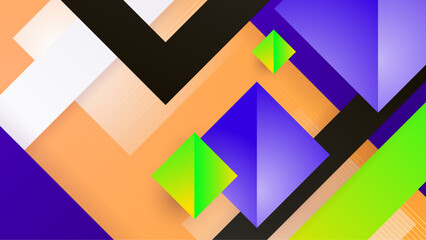 Fototapeta premium Vector abstract graphic presentation design banner pattern wallpaper background web template.Colorful geometric shapes abstract modern technology background design.