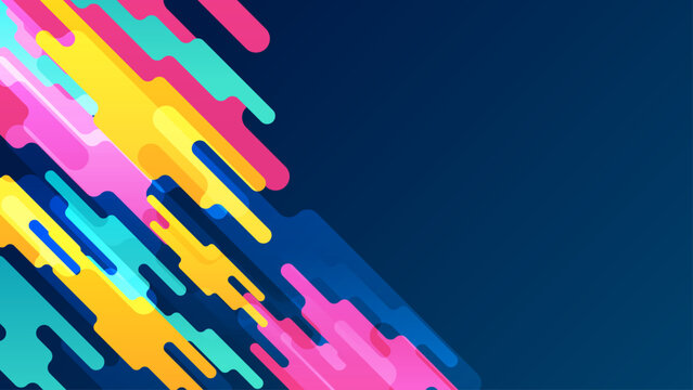 Minimal geometric colorful geometric shapes light technology background abstract design. Vector illustration abstract graphic design pattern presentation background web template.