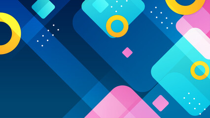 Obraz premium Colorful geometric shapes abstract background geometry shine and layer element vector for presentation design. Suit for business, corporate, institution, party, festive, seminar, and talks.