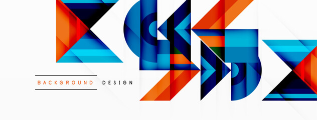 Creative geometric futuristic techno background