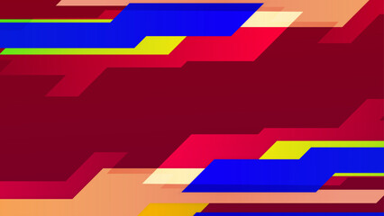 Colorful geometric shapes abstract modern technology background design. Vector abstract graphic presentation design banner pattern wallpaper background web template.