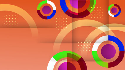 Obraz premium Abstract colorful geometric shapes geometric light line shape with concept presentation background