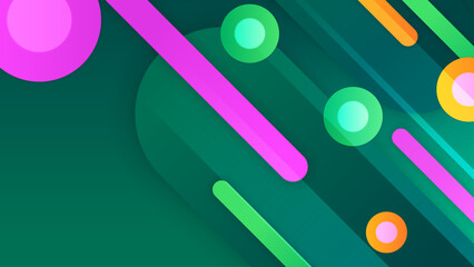 Colorful geometric shapes abstract modern technology background design. Vector abstract graphic presentation design banner pattern wallpaper background web template.