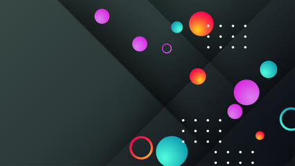 Colorful geometric shapes abstract modern technology background design. Vector abstract graphic presentation design banner pattern wallpaper background web template.