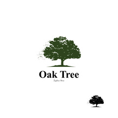 Oak Tree Logo Design Inspiration Stock Vector 