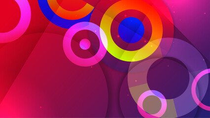 Colorful geometric shapes abstract modern technology background design.