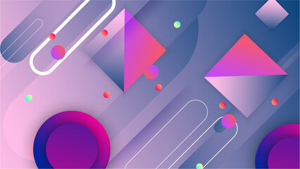 Modern colorful geometric shapes geometric shape with concept presentation background