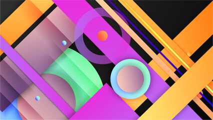 Vector illustration abstract graphic design banner pattern presentation background wallpaper web template. Modern abstract colorful geometric shapes background.