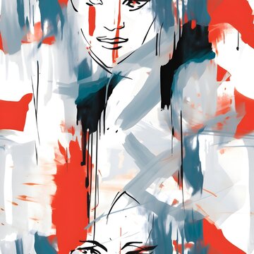 Flag red people  bulo flag,symbol,art,Ai generated
