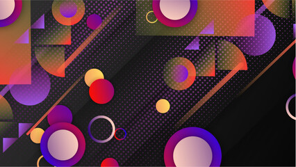 Obraz premium Modern colorful geometric shapes geometric shape with concept presentation background