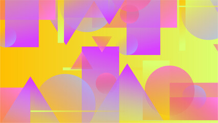 Fototapeta na wymiar Colorful geometric shapes abstract modern technology background design.