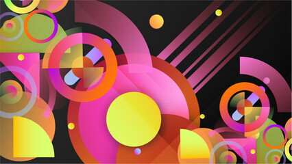 Abstract colorful geometric shapes background. Vector illustration abstract graphic design banner pattern presentation background wallpaper web template.