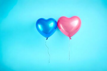 Fototapeta na wymiar heart shaped balloons generated by AI tool