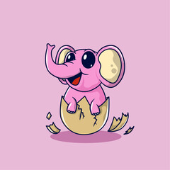 baby elephant hatching