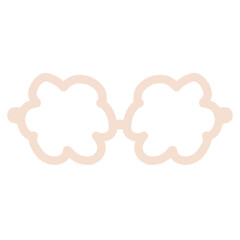 cloud-shaped glasses