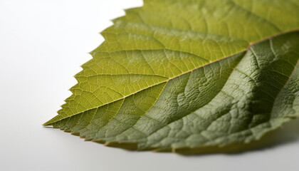 Fototapeta premium Vibrant green leaf veins showcase nature growth and beauty in abstract patterns generated by AI