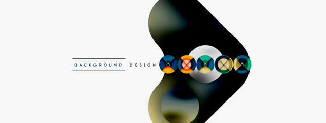 Circle pattern background. Abstract backgrounds bundle for wallpaper, banner, background, landing page, wall art, invitation, prints, posters