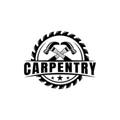 Carpenter logo design template vector