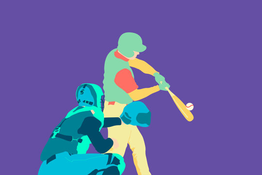 A hitter and a catcher