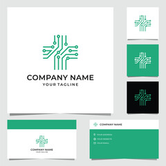 Abstract Medical Tech Logo Design