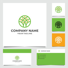Simple Green Tree Logo Design