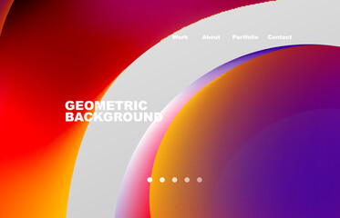 Abstract liquid background for your landing page design. Web page for website or mobile app wallpaper