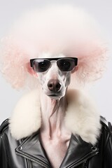 Rock 'n' Roll Poodle. With fierce style and a rebellious spirit, this canine rocker is ready to jam and steal hearts.
