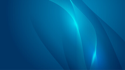 Flowing dark blue curve shape with soft gradient vector abstract background, relaxing and tranquil art, can illustrate health medical or sound of music