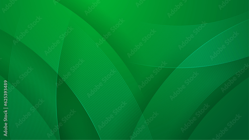 Poster modern green wave curve abstract presentation background. vector illustration design for presentatio