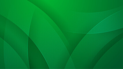 Modern green wave curve abstract presentation background. Vector illustration design for presentation, banner, cover, web, flyer, card, poster, wallpaper, texture, slide, magazine, and powerpoint. - obrazy, fototapety, plakaty