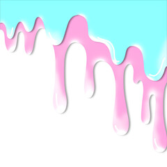 Pastel color water drop frame
