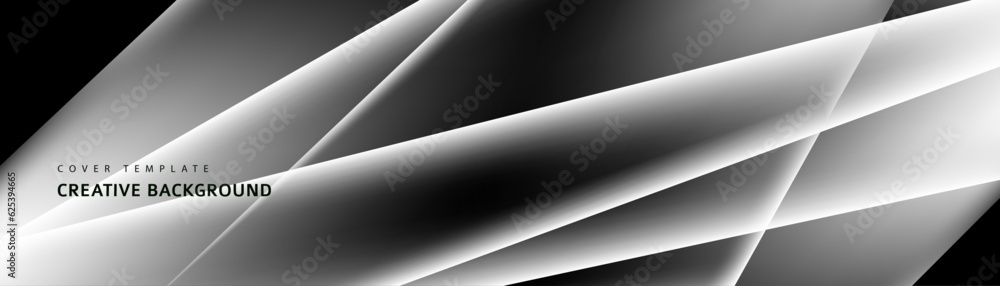 Aufkleber abstract black, white and gray triangle overlaying layer background. modern style. you can use for a