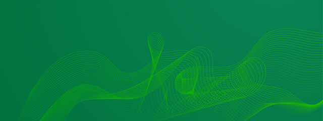 Fototapeta na wymiar Abstract light green curve on dark background, copy space composition.