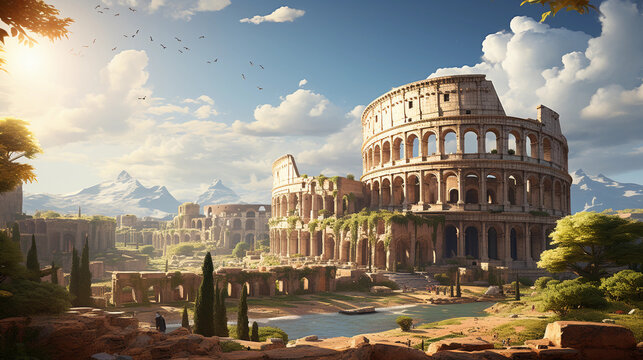 the ancient ruins of Rome