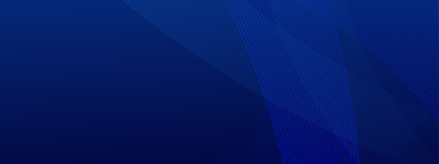 Fototapeta premium Abstract blue background with flowing lines. Dynamic waves. vector illustration.