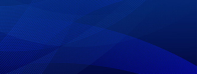 Modern dark blue banner background abstract geometric pattern light. Abstract blue background banner poster with dynamic. technology network Vector illustration.