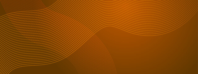 Abstract orange vector background with lines.